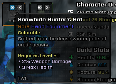 Snowhide Hunter's Hat — screenshot 1